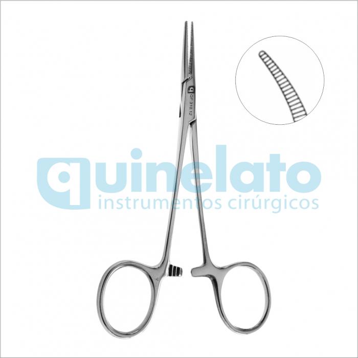 Pinça Halstead Mosquito Curva 12,5cm - Quinelato