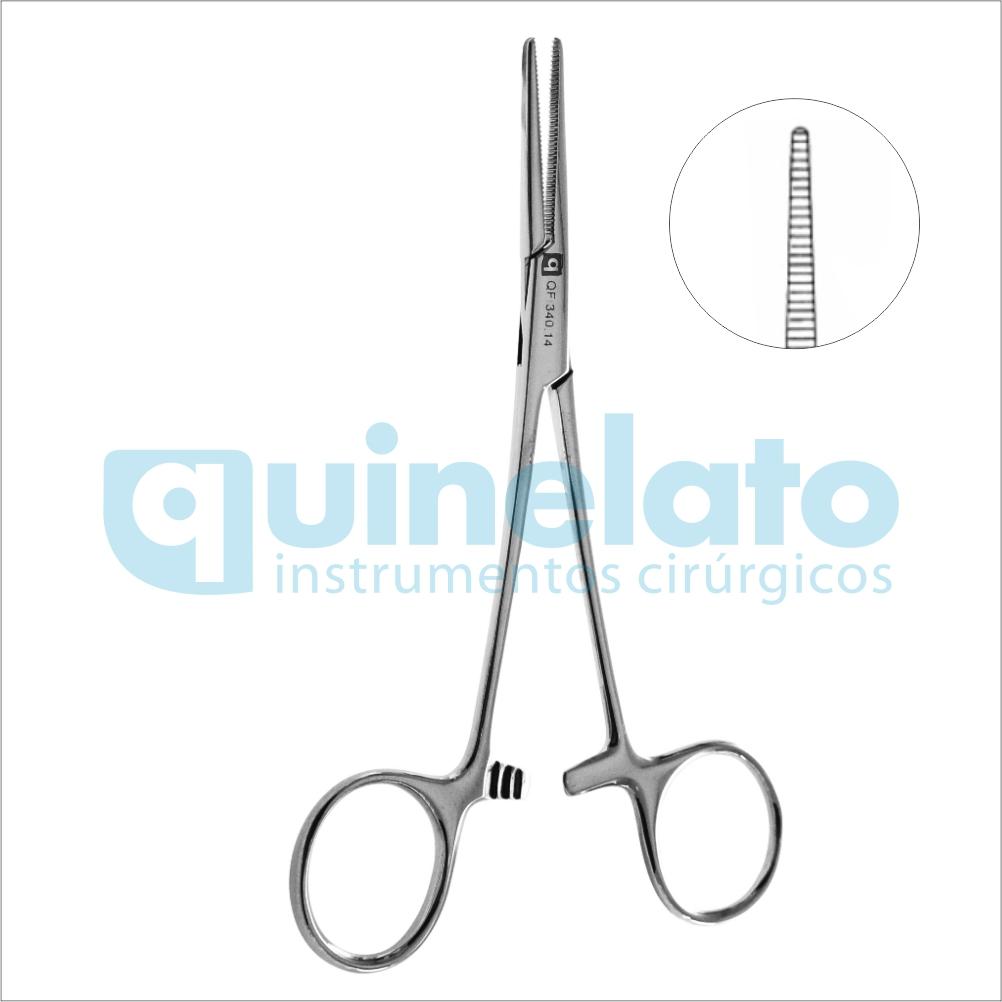 Pinça Crile Reta 14cm - Quinelato