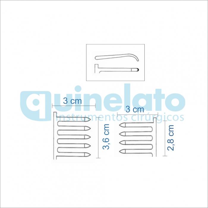 Afastador Adson Rombo 32cm