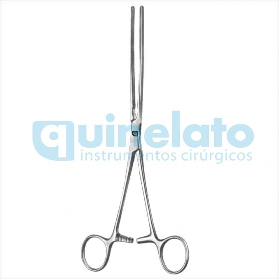 Pinça Kocher Intestinal com atrauma reta 25cm